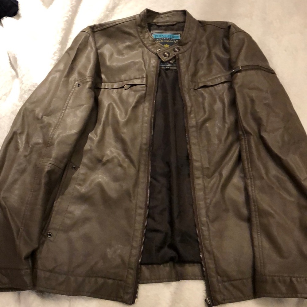 Mens Faux Leather Jacket